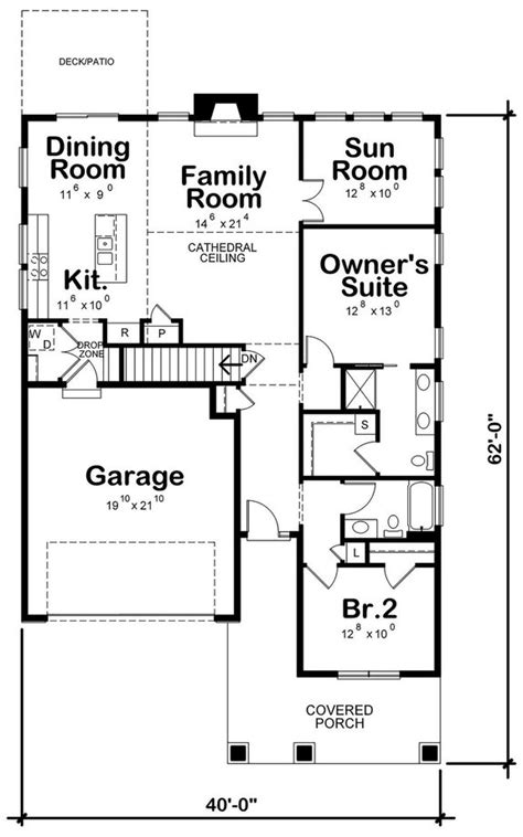 Small One Story 2 Bedroom Retirement House Plans Houseplans Blog Com