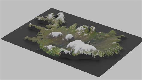 Iceland Map Country 3D - TurboSquid 2075889