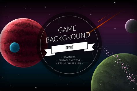 Space Game Background | Custom-Designed Illustrations ~ Creative Market