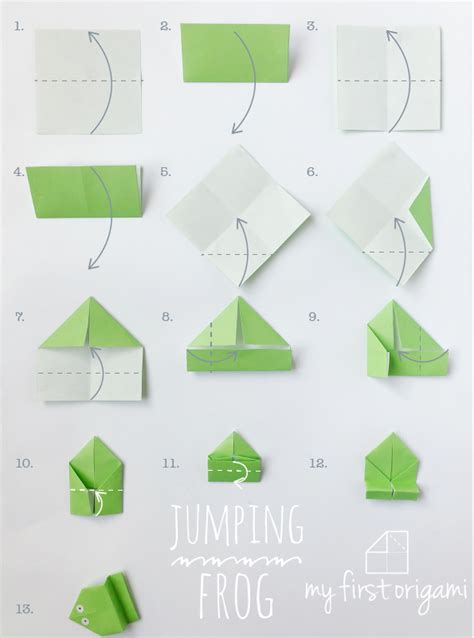 Easy Origami Jumping Frog - my first origami