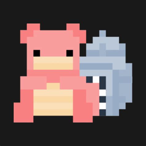 Slowbro Pixel - Pokemon - T-Shirt | TeePublic