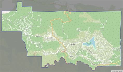 Map of Crestline CDP, California