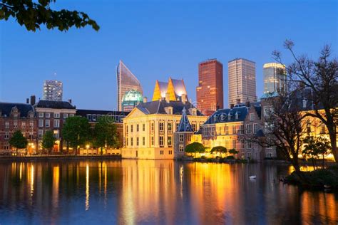 City Center of Den Haag, Netherlands Stock Image - Image of buildings ...