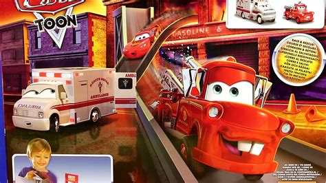 Disney Pixar Cars Toon Rescue Squad Mater Saves Lightning McQueen ...