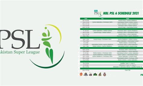 HBL PSL Schedule 2021 Official [Click Here]