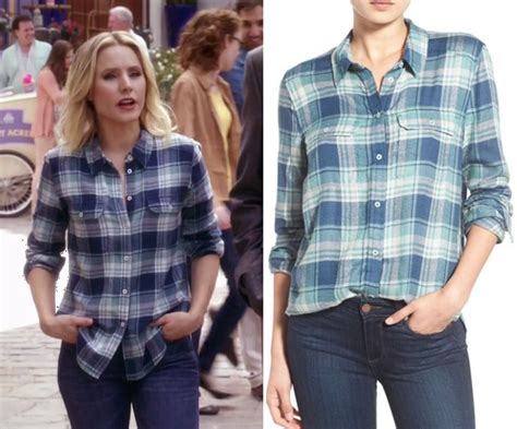 The Good Place: Season 2 Episode 4 Eleanor's Blue Plaid Shirt | Shop ...