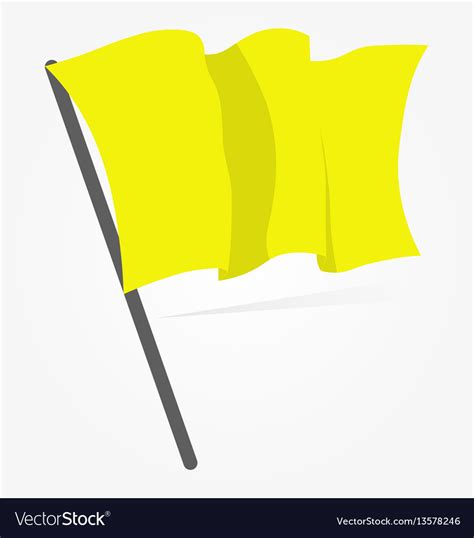 Yellow flag icon isolated on white background Vector Image