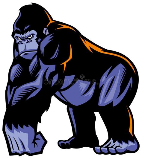 Gorilla mascot stock vector. Illustration of spread, animal - 36104962 ...