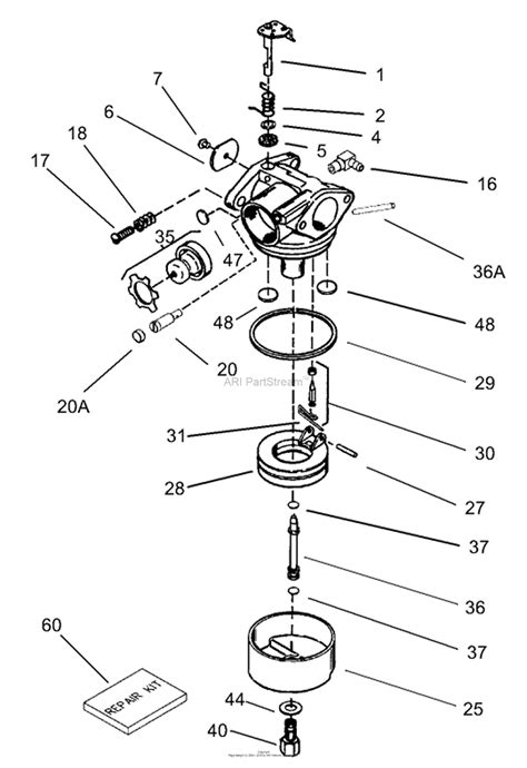 Lawn Mower Carb Parts Diagram