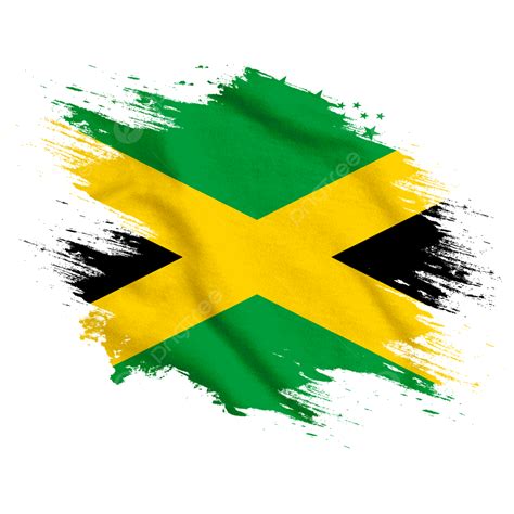 Jamaica New Watercolor Flag Brush, Jamaica, Flag, Jamaica Day PNG ...