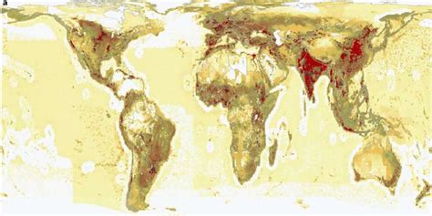 Mapping the world's food production footprint on climate and environment