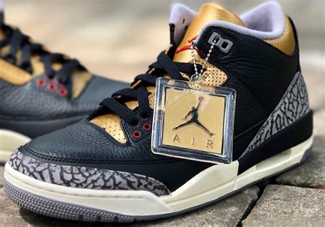 Air Jordan 3 "Black Cement Gold" Release Date | SneakerNews.com