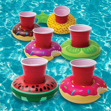 2019 Donut Pool Drink Holder Floats Pineapple Watermelon Kiwi Floating ...