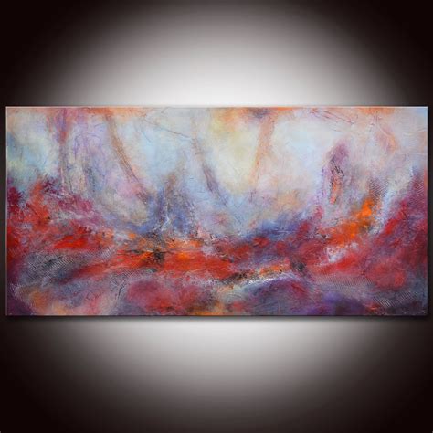 Large Abstract Red Gray PaintingAbstract PaintingMixed | Etsy | Unique ...