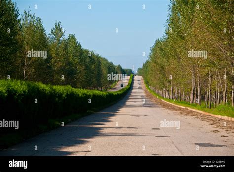 Empty highway, North Korea Stock Photo - Alamy