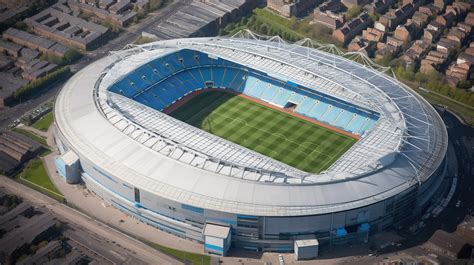 Manchester City Stadium Aerial View Background, Picture Of The Etihad ...