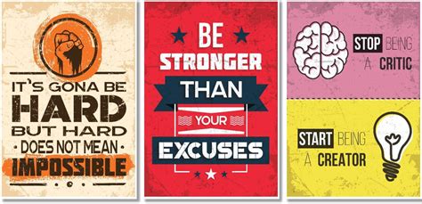 Motivational Posters For Office And Study Room - Set of 3 - 13x19 in ...