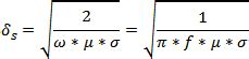 Skin Depth Equation Formula (aka Skin Effect) - RF Cafe