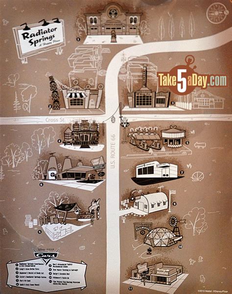 Mattel Disney Pixar CARS: Precision Series Town Poster | Take Five a Day