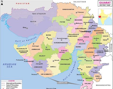 Political Map Of Gujarat | Terminal Map