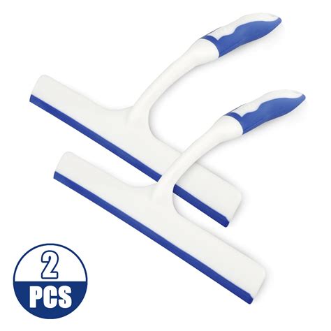 2PCS Squeegees Shower, 10 inches Streak-Free Handheld Squeegee Cleaner ...