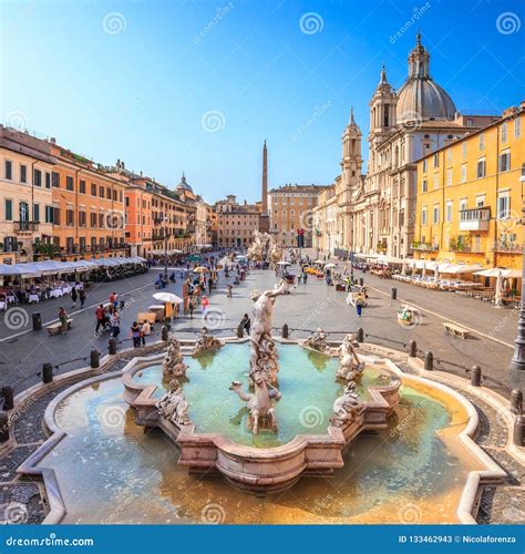 Aerial View of Navona Square, Piazza Navona, in Rome, Italy. Editorial ...