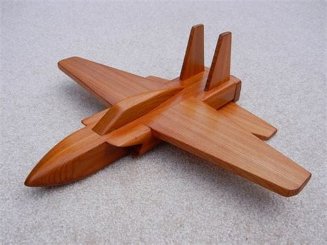 Wooden Jet Airplane Toy Cedar Wood by WoodworksByJim on Etsy