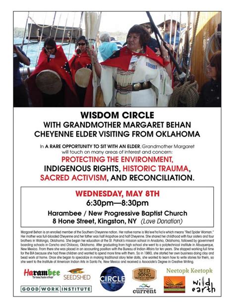 Learn With Us! Wisdom Circle with Grandmother Margaret Behan | Kingston ...