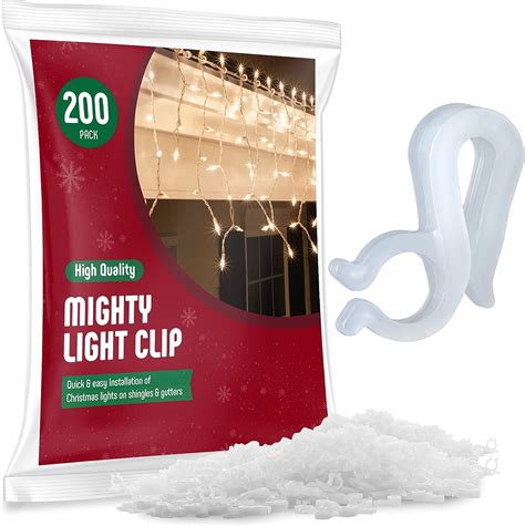 Amazon.com: Christmas Light Clips - [Set of 200] Mini Light Clips For ...