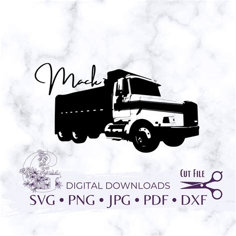 Mack Truck Svg Triaxle Svg Dump Truck Svg Png Jpg Pdf - Etsy