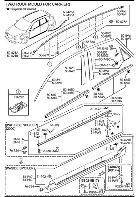 Mazda Mazda 3 Roof Molding Clip - GJYA50629 | Jim Ellis Mazda Parts ...