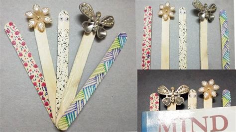 BOOKMARKS WITH POPSICLE STICKS