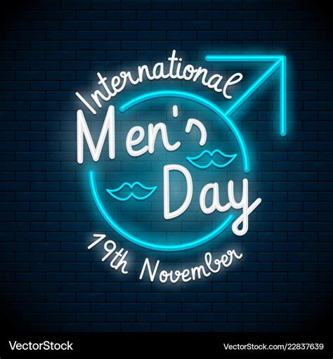 International men s day poster Royalty Free Vector Image