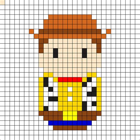 Woody by Tashar_h on Kandi Patterns | Perler beads, Toy story crafts ...