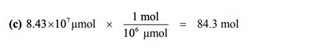 Solved 4.1 Do math problems: (a) The millimole is an amount | Chegg.com