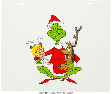 Dr. Seuss' How the Grinch Stole Christmas Grinch, Max, and Cindy | Lot ...