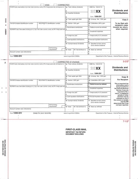 1099-DIV Pressure Seal Form (1099DIV)