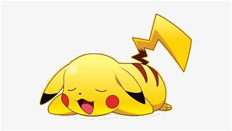 Sleepy Pikachu - Cute - Pokemon Pikachu Sleeping PNG Image ...