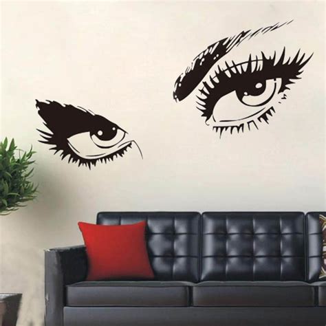 Sexy Eyes Wall Stickers Home Decor Living Room DIY Modern PVC Eye Art ...