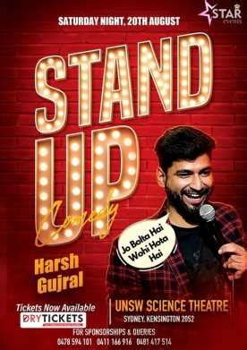 Harsh Gujral - Stand up comedy - DryTickets.com.au