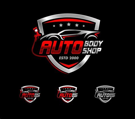 auto body shop logo template repair, repaint restoration. with simple ...