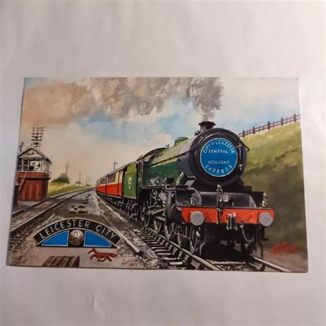 VINTAGE POSTCARD LEICESTER City LNER Locomotive Class B17 £5.15 ...