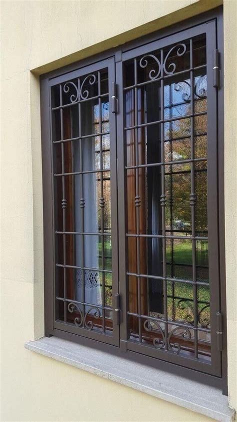 Simple Modern Security Grill Design Bars Wrought Iron Window For ...