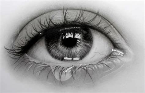 Realistic Eye Drawing with Long Eyelashes