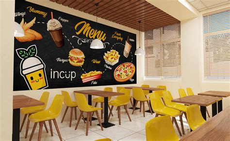 Fast Food Restaurant Wall Design