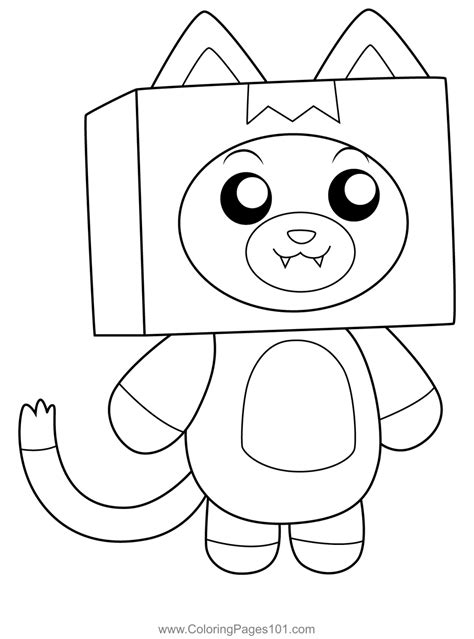 Foxy Lankybox Coloring Page for Kids - Free LankyBox Printable Coloring ...