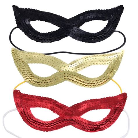 Eye Mask Halloween Party Sequined Mask Assorted Shiny Bat Mardi Gras ...