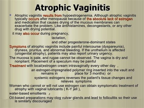 Menopause as related to Atrophic vaginitis - Pictures