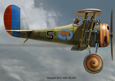 🇫🇷 French Nieuport 28 CI. 95th Aero Squadron, American Expeditionary ...