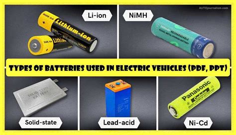 Types Of Batteries Used In Electric Vehicles (PDF, PPT)